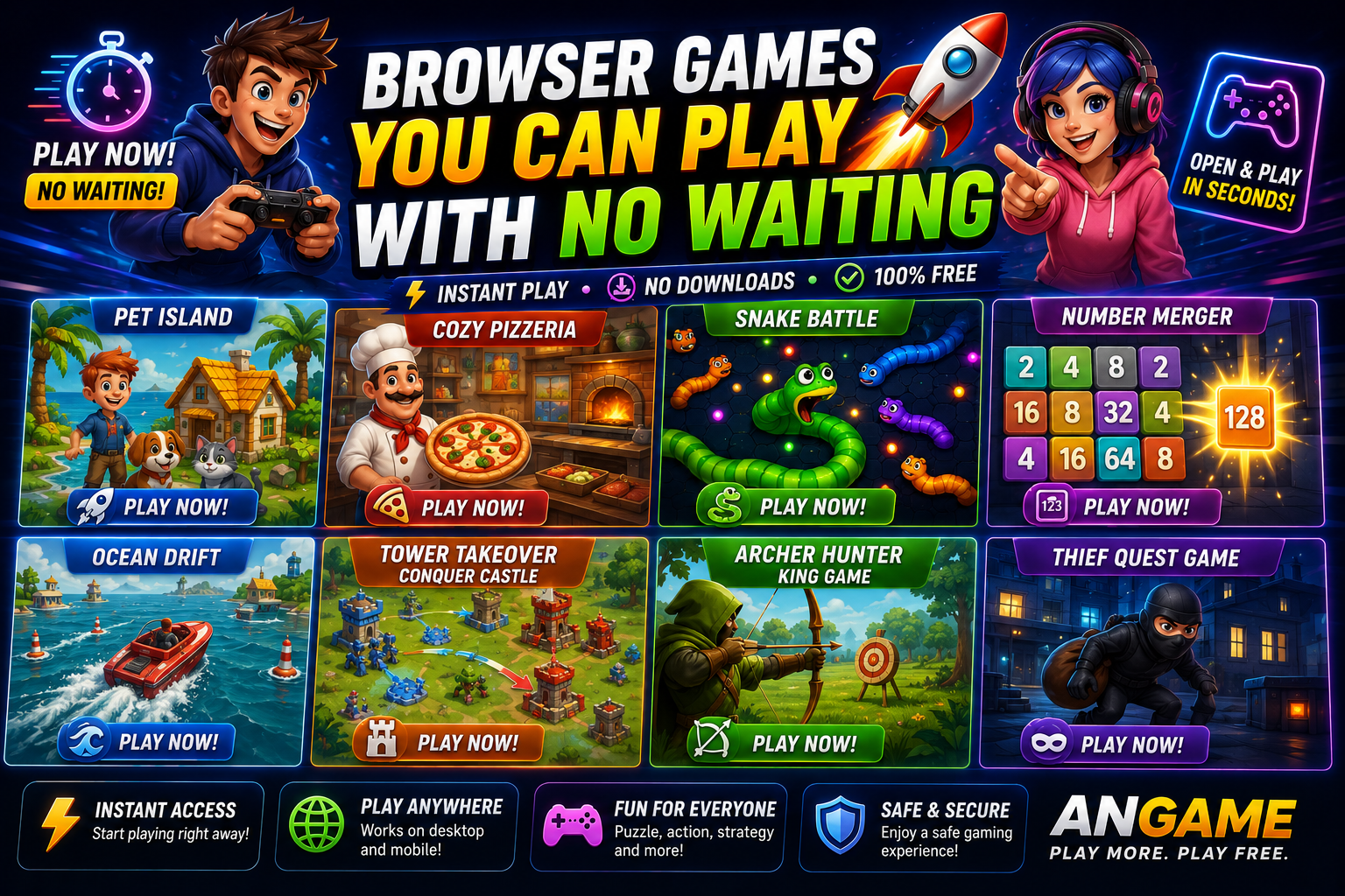 Browser Games You Can Play With No Waiting 🚀